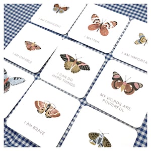 Affirmation Cards for kids Butterfly Positive Affirmation Card Deck for Toddler Mindfulness for kids Affirm card for Kid