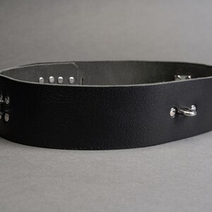 Inescapable leather bondage belt waist cuff. Hasp locking and | Etsy