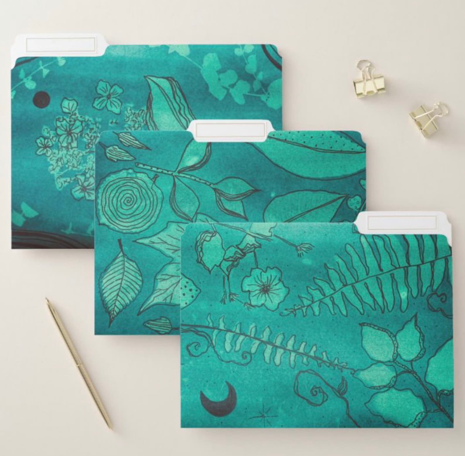 File Folders Set of 3 Etsy