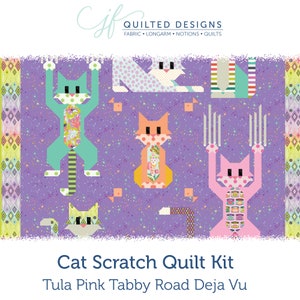 Cat Scratch Quilt Kit - Tula Pink Tabby Road Deja Vu - PRE-ORDER DEPOSIT - July 2024