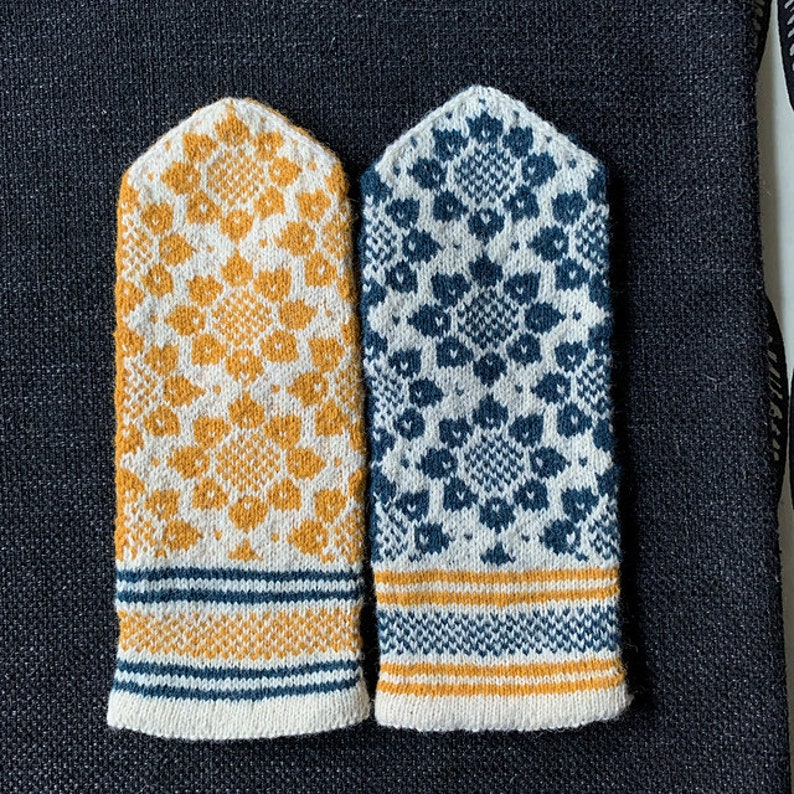 Ukrainian mitts Digital Knitting Pattern, Knitting Pattern pdf, Hand knitted UKRAINE pdf, Digital Pattern, Digital File mitts, tutorials image 2