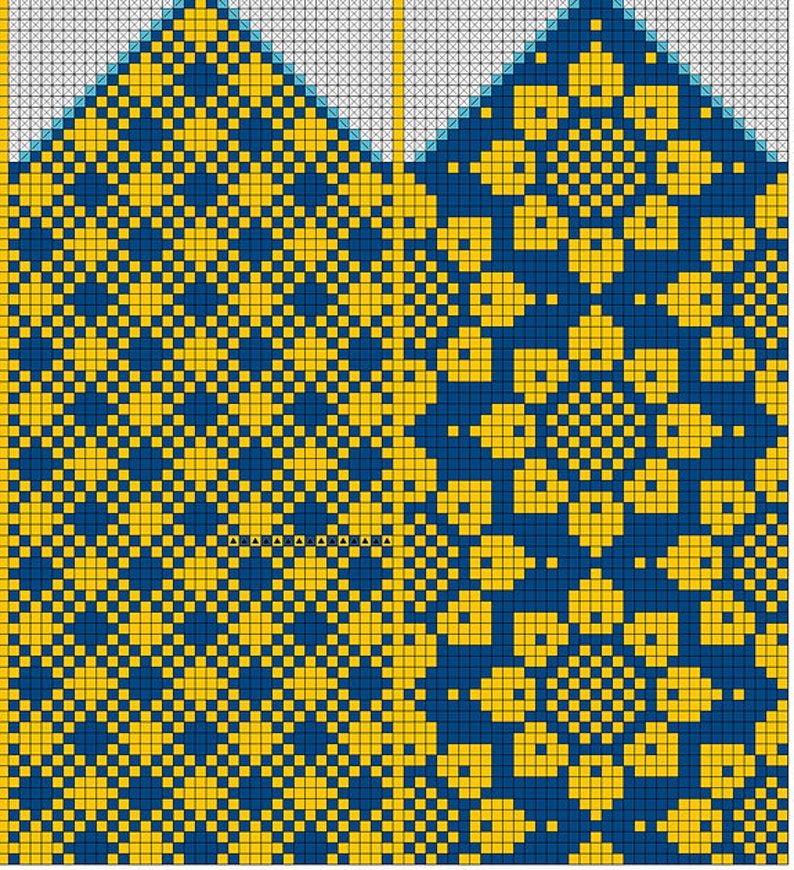 Ukrainian mitts Digital Knitting Pattern, Knitting Pattern pdf, Hand knitted UKRAINE pdf, Digital Pattern, Digital File mitts, tutorials image 4