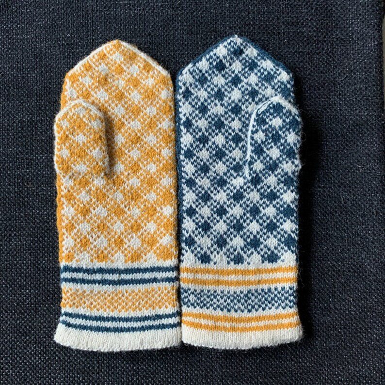 Ukrainian mitts Digital Knitting Pattern, Knitting Pattern pdf, Hand knitted UKRAINE pdf, Digital Pattern, Digital File mitts, tutorials image 3