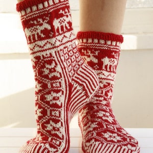 Christmas Socks Knitting Pattern, Digital Knitting Pattern, Knitting Socks, Hand knitted UKRAINE, Ukraine pdf pattern, digital sock tutorial