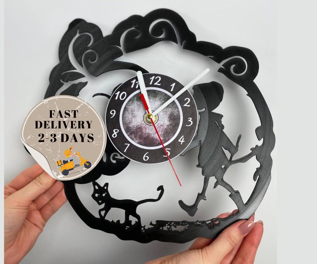 Coraline Vinyl Record Clock | Spooky Gothic Home Decor - Etsy