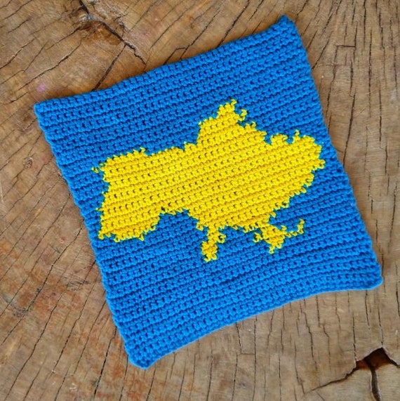Ukrainian Map Digital Crochet Pattern Crochet Pattern Hand Etsy