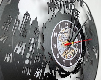 Joker Vinyl Record Clock | Upcycled Comic Book Decor