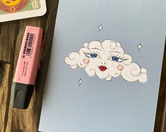 Original Cloud Illustration Print