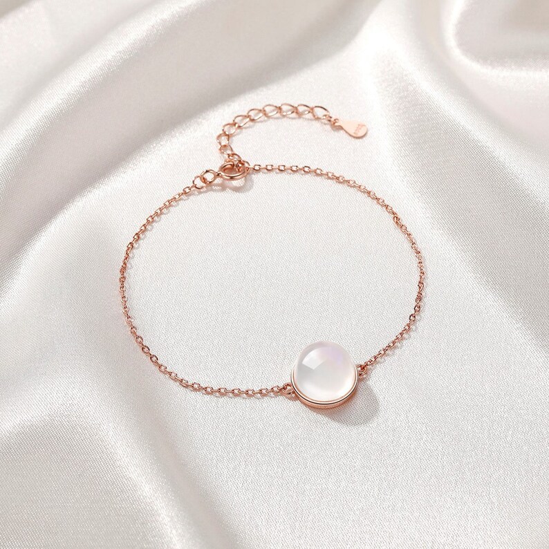 moonstone rose gold bracelet