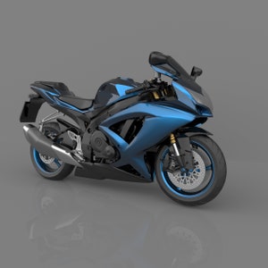 Suzuki GSX-R600 Sport Bike Ready to Print STL File,High Quality 3D Model