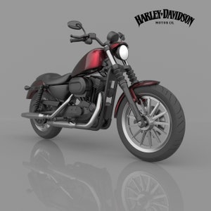 Harley-Davidson Sportster Iron 883 XL Motorcycle Ready to Print STL File,High Quality 3D Model
