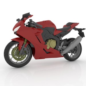 Motorcycle Honda CBR 1000RR Fireblade Supr Bike 3D Model For 3D Printing STL File Ready to Print