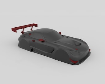 Mercedes AMG GT3 Racing 3D Model - Ideal for Vacuum-Molding stl Files for fdm, sla, sls Printers - Multiple Scales and Body Versions