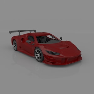 Ferrari 296 GT3 2023 Racing Car  Motorsport Ready to Print,STL File,3D Printing Car,High Quality 3D,Digital Product