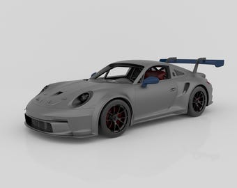 Rear-Engine Racing RC Car Body & Scale Model – 3D Printable STL, Multi-Scale, RC-Ready Design