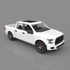 Ford F-150-serie Lariat, klaar om af te drukken, STL-bestand, 3D-printauto, hoogwaardig 3D, digitaal product