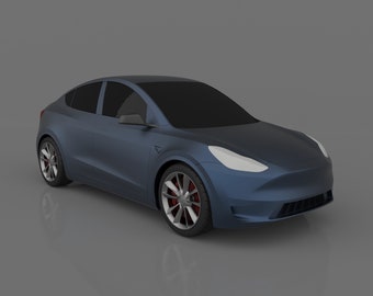 Tesla Model Y 3D Print Car Model, STL File (Digital Product)