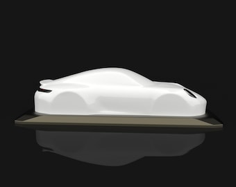 911 Sculpture 3D Printable Model - Minimalist Automotive Sculpture - STL Files