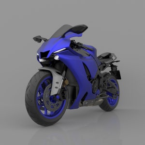 Sporbike Yamaha YZF R1  2020 File Ready For 3D Printing,STL File High Quality 3D Model  Motorcycle