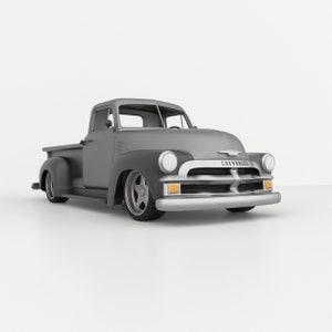 Classic 1950s Pickup Truck 3D Model - stl files for 3D printers - Multiple Scales & Wheel Options