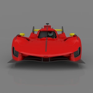 Hypercar Ferrari 499P Le Mans, Voiture de course prête à imprimer, Fichier STL, Impression 3D de voiture, 3D haute qualité, Produit numérique