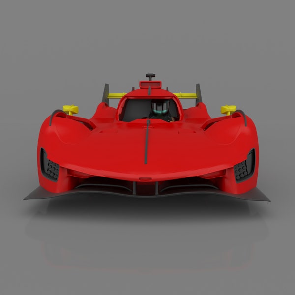 Ferrari 499P Le Mans Hypercar, auto da corsa pronta per la stampa, file STL, auto da stampa 3D, 3D di alta qualità, prodotto digitale