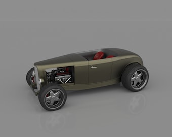 1932 Ford Roadster Cabriolet, 3D Printing STL File