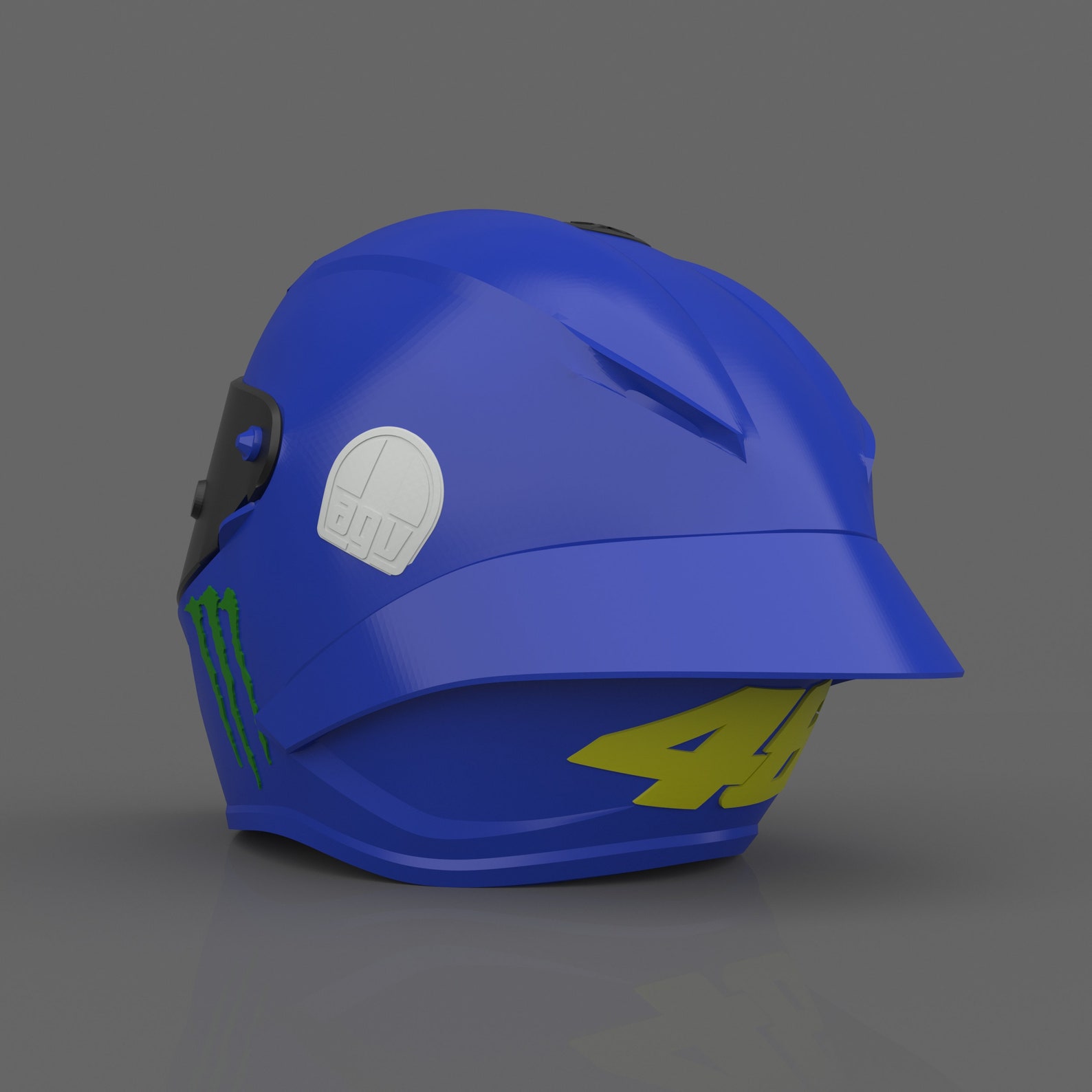 Valentino Rossi Helmet MOTOGP 3D Model Ready to PrintSTL