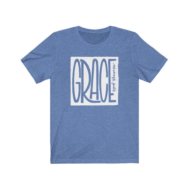 Grace Through Faith Christian T-Shirt Ephesians 2:8-10 shirt Men's/Women's Bible Verse Faith graphic Tshirt image 9