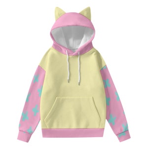 fluttershy (mlp inspired) - Adult Hoodie With Ears