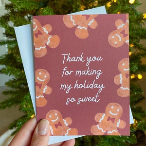 Christmas Thank You Note Holiday Thank You Card Christmas Note Card Christmas Stationary Custom Card image 2
