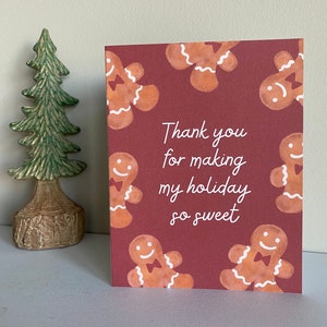 Christmas Thank You Note Holiday Thank You Card Christmas Note Card Christmas Stationary Custom Card image 1