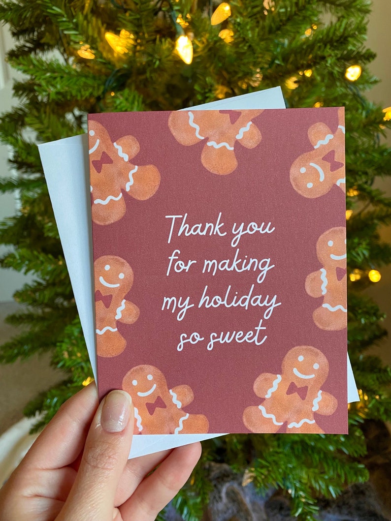 Christmas Thank You Note Holiday Thank You Card Christmas Note Card Christmas Stationary Custom Card image 2