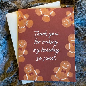 Christmas Thank You Note Holiday Thank You Card Christmas Note Card Christmas Stationary Custom Card image 3