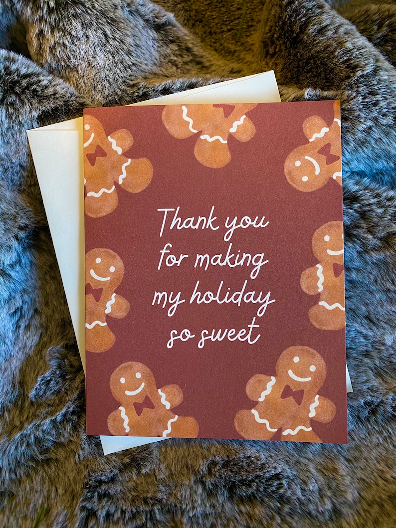 Christmas Thank You Note Holiday Thank You Card Christmas Note Card Christmas Stationary Custom Card image 3