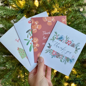 Christmas Thank You Note Holiday Thank You Card Christmas Note Card Christmas Stationary Custom Card image 4