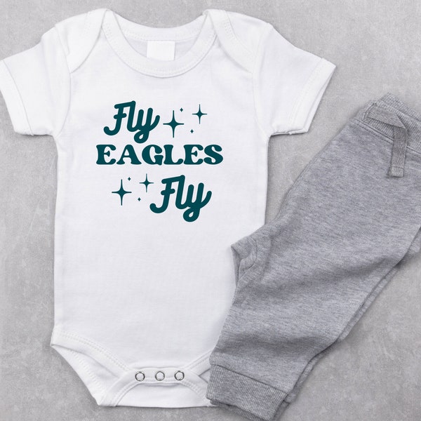 Fly Eagles Fly Baby Bodysuit | Philadelphia Eagles Fight Song Baby Outfit | Eagles Fans Merch | Philadelphia Sports Gift