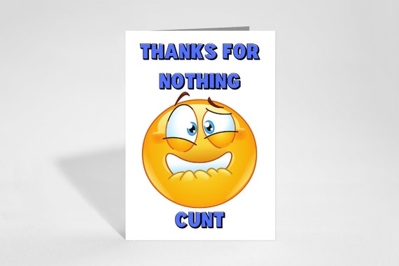 Thanks for Nothing T Funny Thank You Card Emoji Thank You - Etsy Australia Thanks for Nothing T Funny Thank You Card Emoji Thank You - Etsy Australia