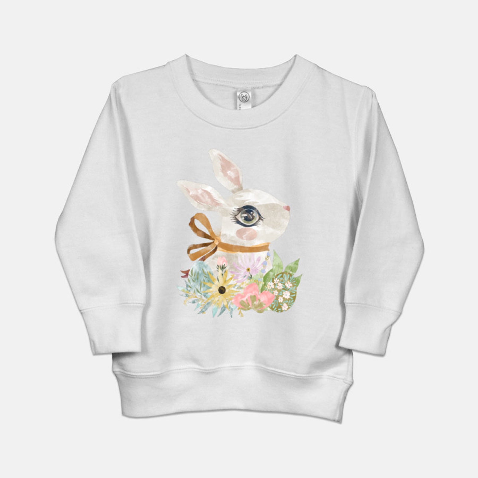 Spring Easter Bunny Toddler Crewneck Sweatshirt 2T to 5/6 | Etsy