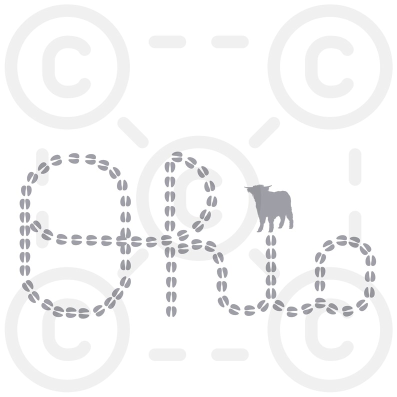 Highland Cow Script Ohio PNG - Etsy