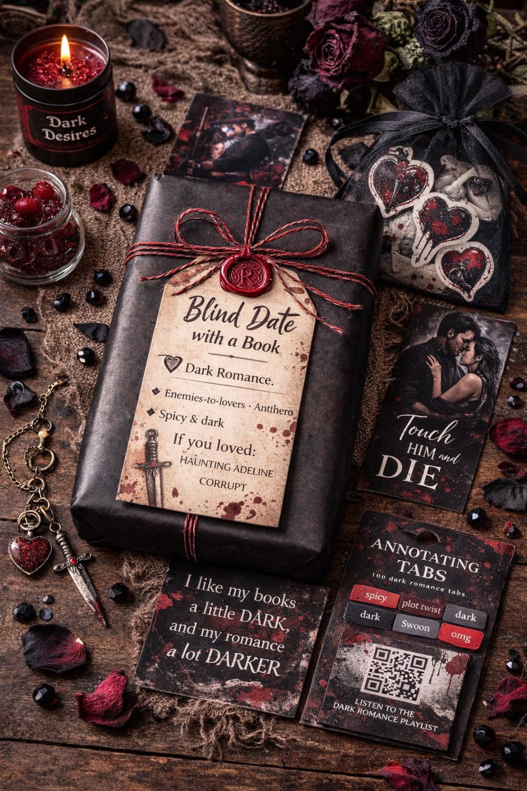 Dark Romance Blind Date With a Book Box | Mystery Wrapped Book Gift ...