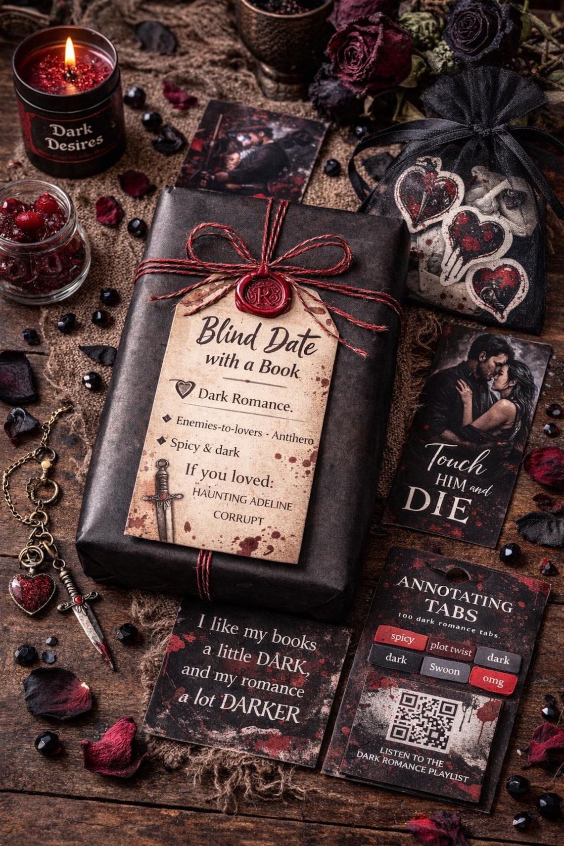 Dark Romance Blind Date With a Book Box | Mystery Wrapped Book Gift ...