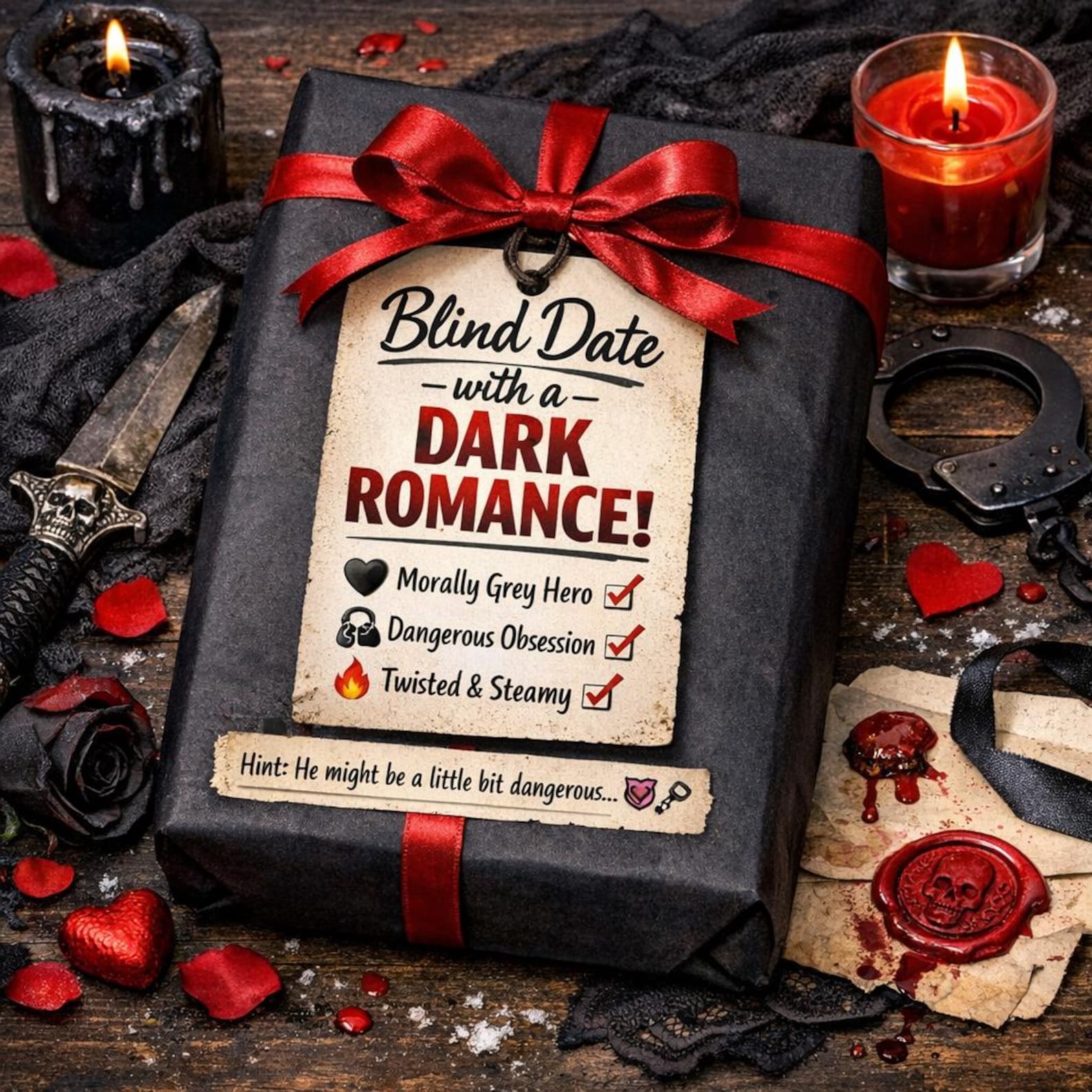 Dark Romance Blind Date With a Book Box | Mystery Wrapped Book Gift ...