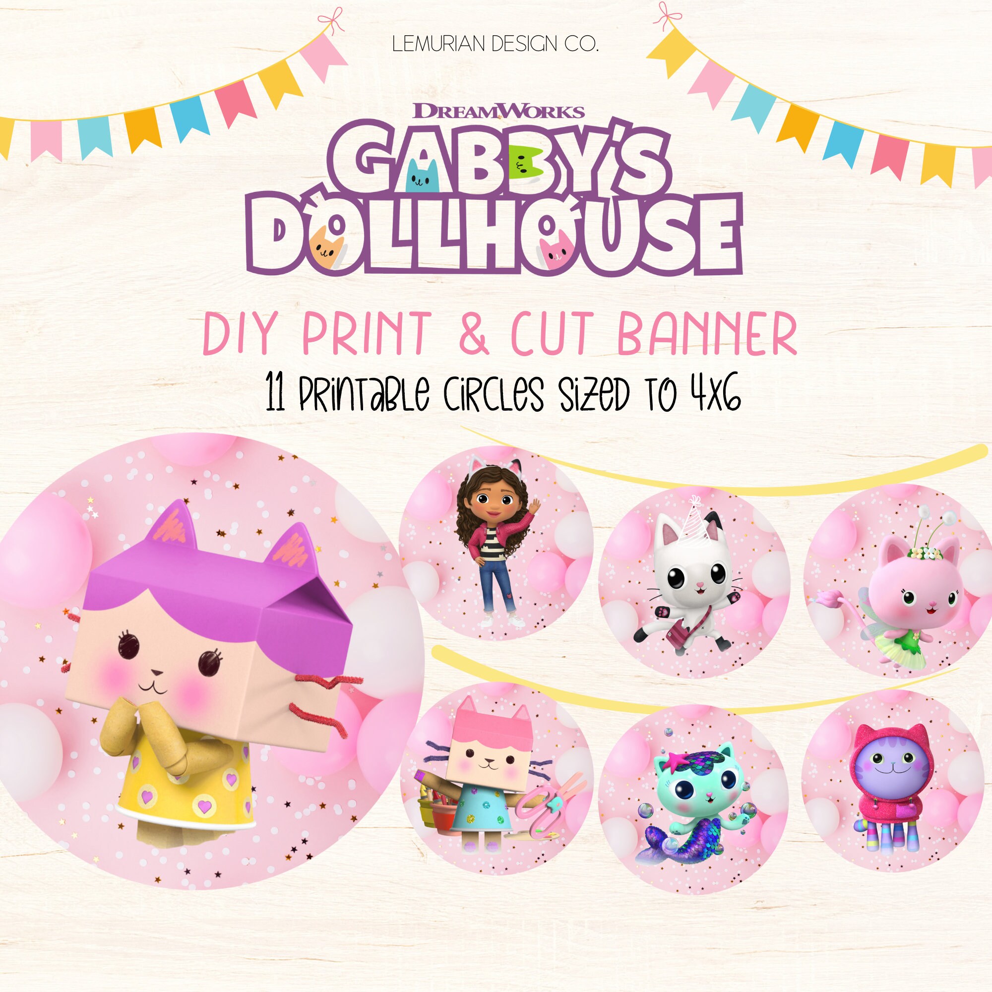 Gabby's Dollhouse DIY Print and Cut Banner Dollhouse Etsy Australia