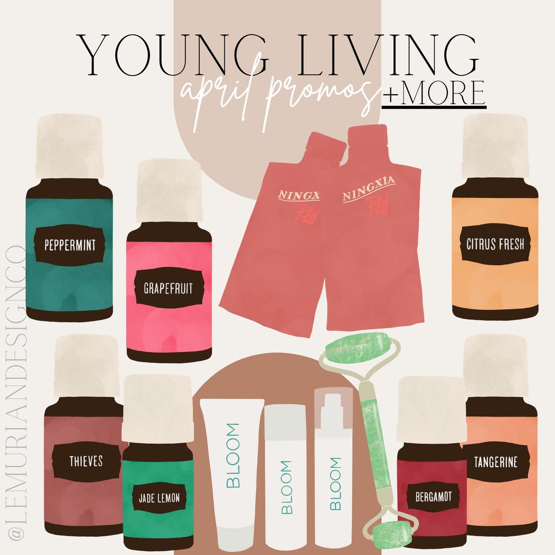 Young Living Essential Oils Brand Partner Graphics Monthly Etsy