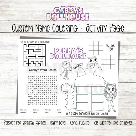 Custom Gabby's Dollhouse Instant Download Printable | Etsy Singapore
