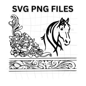 Mexican Charro/Charra Floral Horse SVG PNG Digital File