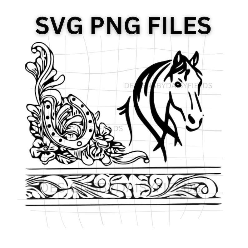 Mexican Charro/charra Floral Horse SVG PNG Digital File Etsy