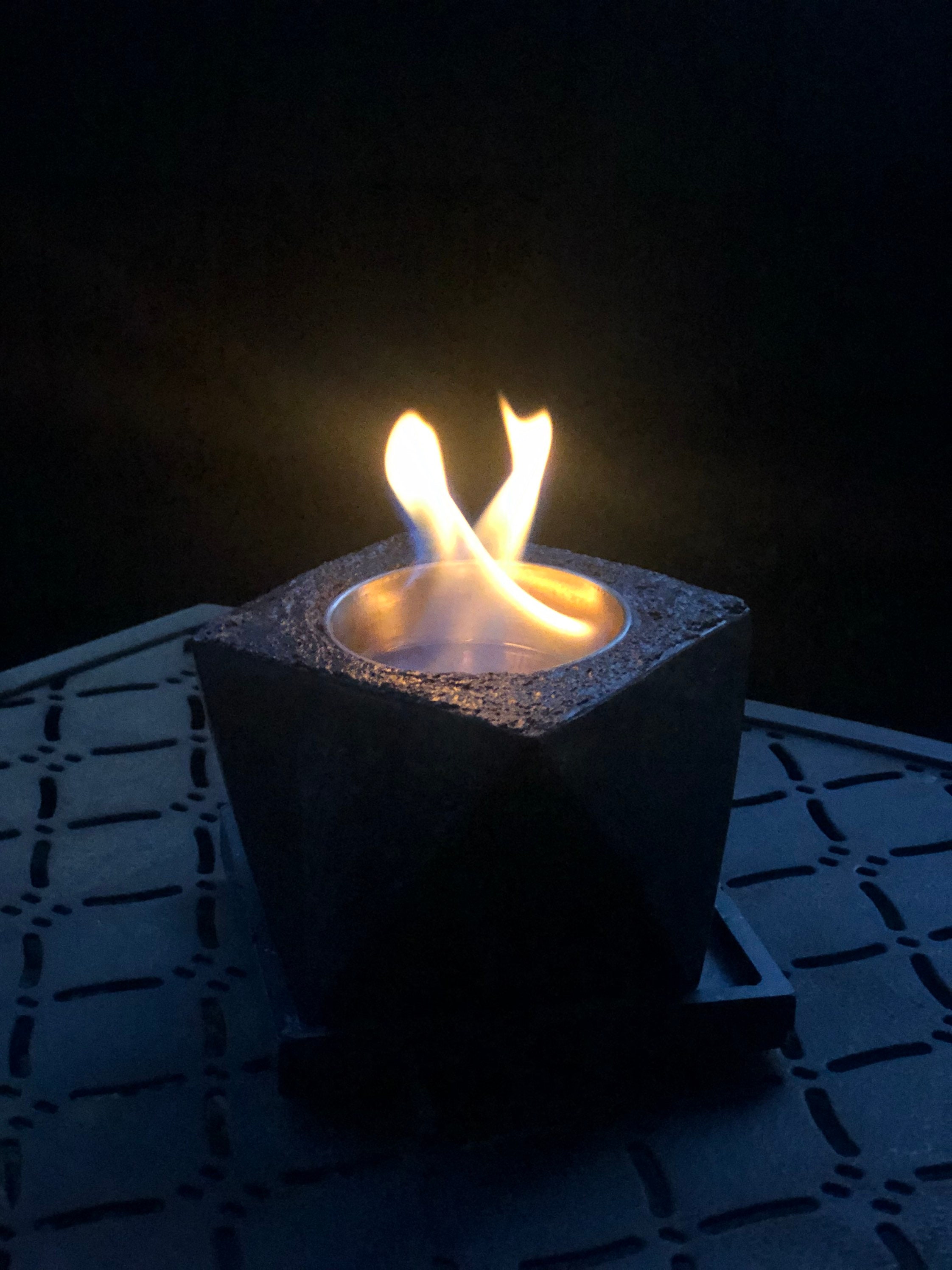 Beton Tischplatte Firepit Mini Feuerstelle Persönlicher | Etsy