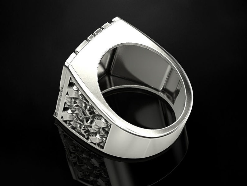 925 sterling silver gift for your bike lovers friends,. biker ring unique band stone amazing looking biker writing in letter ring